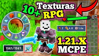 🔴 Top 10 TEXTURAS RPG para MCPE 121X  Texture Packs RPG para Minecrtaft BEDROCK 121X [upl. by Garlanda]