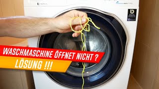 Waschmaschinentür geht nicht auf öffnet nicht klemmt und pumpt nicht ab [upl. by Nimrak]