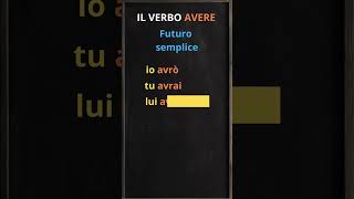 IL VERBO AVERE  IL FUTURO SEMPLICE [upl. by Assirhc]