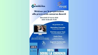 CONCORSO DOCENTI – Il webinar di preparazione alla prova orale [upl. by Neiluj]