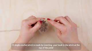 Hvordan hekle Fleur ruten  How to crochet the Fleur square [upl. by Ardnael]