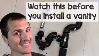 How to plumb a sink through the floor complicated install AMAZON LINKS [upl. by Hyrup]