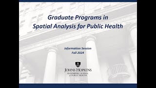 Graduate Programs in Spatial Analysis for Public Health [upl. by Assetak]