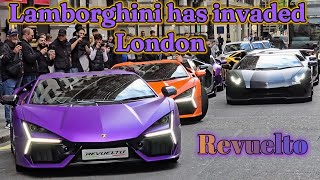 Lamborghini Revuelto Aventador SVJ Huracan EVOThey invaded London [upl. by Widera]