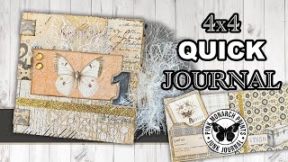 4x4 Tab Style Journal Making the journal base and embellishing Fairly quick and simple to do [upl. by Landsman]