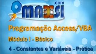 Curso de Programação AccessVBA  Básico  Plinio Mabesi  Parte 04  Prática [upl. by Eltrym]