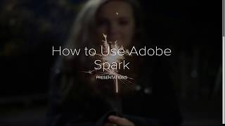 Adobe Spark Now Adobe Creative Cloud Express Tutorial  Presentations [upl. by Shaum408]