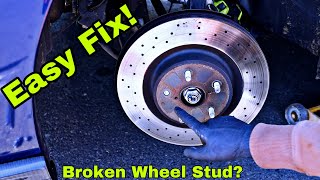 How To Replace A Front Wheel Stud on a Subaru STI [upl. by Warren555]