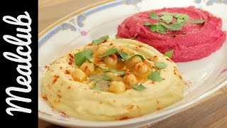 Hummus klassische Variante und mit Roter Bete  MealClub [upl. by Hasty]