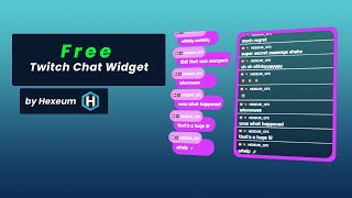 Free Twitch Chat Widget for StreamElements [upl. by Pasia]