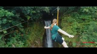 The Extreme Waterfall Zipline La Vallée Des Couleurs Nature Park Mauritius [upl. by Gonagle]