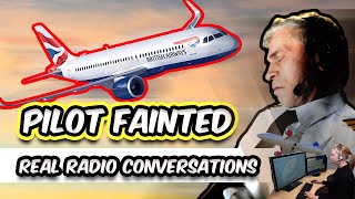 Real Radio Transmissions CoPilot Passes Out on British Airways A320neo  Emergency Landing [upl. by Pentha970]