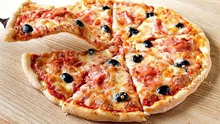 Cómo hacer PIZZA CASERA RÁPIDA con masa de pizza sin reposo [upl. by Carn]