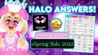 NEW UPDATED HALO STORY ANSWERS How to Win a Halo in Royale High Spring 2022 [upl. by Raimund]