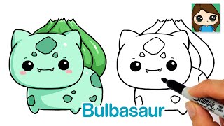 How to Draw Pokemon EASY Chibi 4  Baby Bulbasaur [upl. by Wenda69]