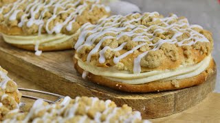 Streuseltaler mit TahitiVanillecreme amp Zimtstreuseln  Streuselkuchen besser als vom Bäcker [upl. by Isola]