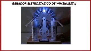 Experimentando Gerador Eletrostático de Wimshurst II  Wimshurst Electrostatic Generator II [upl. by Eeslek]