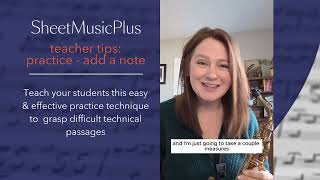 Sheet Music Plus Teacher Tips  Add A Note [upl. by Gosselin]