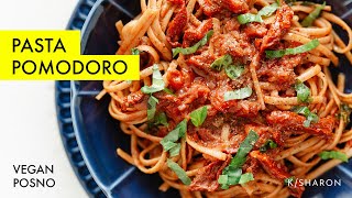 PASTA POMODORO Veganska testenina sa paradajz sosom spremna za 20 minuta  POSNO [upl. by Novelc886]