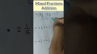 Addition of mixed fractions  Maths tricks  Quantitative aptitude test mathstricks ias maths [upl. by Nanni]