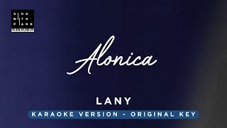 Alonica  LANY Original Key Karaoke  Piano Instrumental Cover with Lyrics [upl. by Claire]