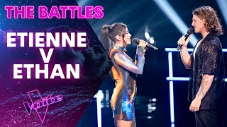 Etienne V Ethan Lizzy McAlpines Ceilings  The Battles  The Voice Australia [upl. by Aihsyn]