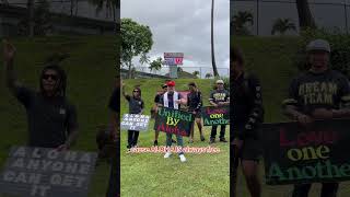 Waialua high school show aloha sign waving [upl. by Nytsud130]