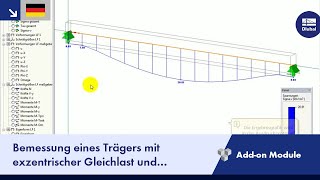 Dlubal RFEM  Bemessung eines Trägers mit exzentrischer Gleichlast und Doppelbiegung [upl. by Hesketh]