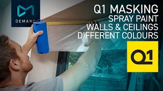 How to spray paint walls and ceilings different colours with an Airless paint sprayer [upl. by Oeak]