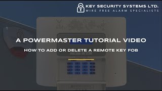 How To Add Or Delete A Keyfob KF235 PG2  Visonic PowerMaster 30 – Key Security Systems Ltd [upl. by Simmons]