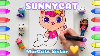 Gabbys Dollhouse Colouring SunnyCat [upl. by Swor]