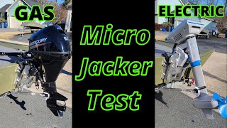 Atlas Micro Jacker PERFORMANCE TEST Mercury 99 amp ePropulsion Navy 60 Outboard Motors [upl. by Durr252]