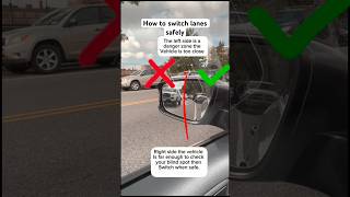 How to switch lanes safely drivinglessons youtubeshorts shorts viralvideo tips trending fyp [upl. by Kwok]