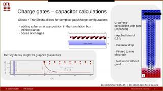 MAX Webinar 2020  TranSIESTA new functionalities charge gates capacitor calculation [upl. by Htrap]