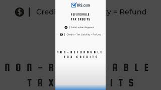 Refundable vs NonRefundable Tax Credits Explained taxes shorts [upl. by Lraep]