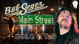 Lesson Mainstreet main solo wtabs  Bob Seger [upl. by Ethban]