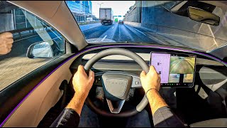 NEW Tesla Model 3 2024 498 HP 0100 POV Test Drive 1898 Joe Black [upl. by Nancie]