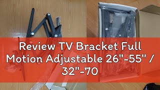 Review TV Bracket Full Motion Adjustable 2655  3270quot Double Arm Swivel TV Wall Mount TV B [upl. by Hadeehuat]