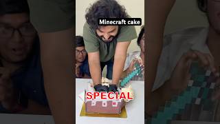 Minecraft wala cake🎂 cakevideos food chocolatecake cake minecraft minecraftcake foodie [upl. by Bowe]