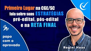 Primeiro lugar na CGESC fala sobre as estratégias que usou no Concurso do préedital à reta final [upl. by Flem]