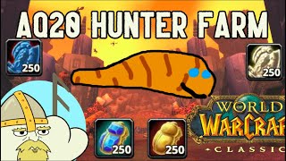 WoW Classic  Hunter AQ20 farm  Silicate feeders  150200 gh [upl. by Neile]