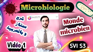 Microbiologie S3 SVI  vidéo 1 شرح جبار 💯👌  شرح بالعربية  Monde microbien [upl. by Haroppizt180]