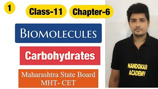 Class11 Chapter6 Biomolecules Carbohydrate Monosaccharides Maharashtra state board Lecture1 [upl. by Kitrak]