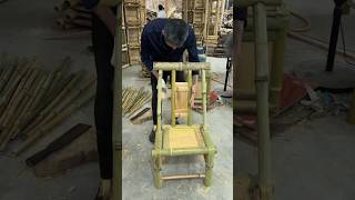 A real handmade bamboo chair 💯 craft bamboo chair woodworking asmr shorts handmade [upl. by Alphonse949]