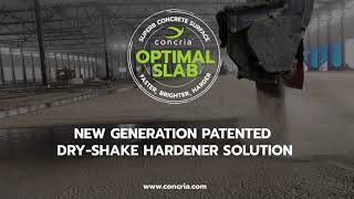 Concria Optimal slab Industrial new generation dryshake hardener solution [upl. by Nylahs508]