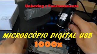 MICROSCÓPIO DIGITAL USB 1000X  UNBOXING INSTALAÇÃO E FUNCIONAMENTO PROJETOASSISTÊNCIA [upl. by Vern]