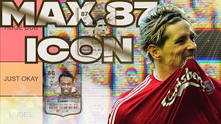 RANKING EVERY ICON MAX 87 in EA SPORTS FC 24 Tier list [upl. by Hocker]