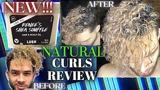 CURLY HAIR product review LUSH Renee’s Shea Soufflé Moisturizer for men and women curly hair type 3A [upl. by Nedaj]