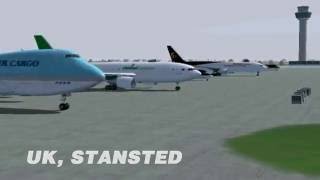 Korean Air Flight 8509 B747200F London Stansted Crash Disaster Flight Simulator 2004 [upl. by Adnolohs]