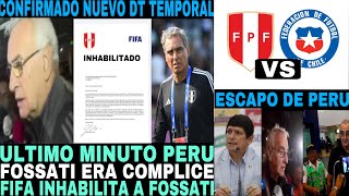 TODO MAL PERU SE QUEDA SIN DT FOSSATI RENUNCIO ES COMPLICE DE LOZANO ACABA DE ESCAPAR DE PERU [upl. by Halyk]